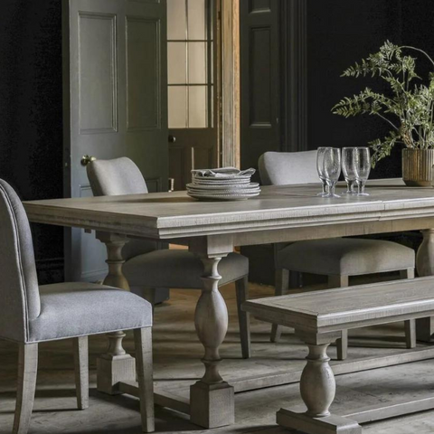 Premium Solid Wood 6 Seater Dining Table Set With Bench