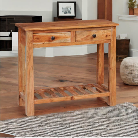 Sheesham Solid Wood Vintage Console Table