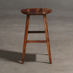 Rustic Teak Finish Outdoor Bar Stool