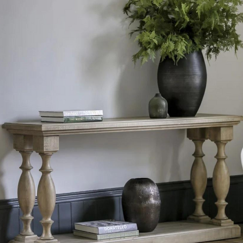 Classical Bobbin Solid Wooden Console Table