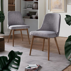 Modern Solid Wood Round Marble Top 4 Seater Dining Table Set