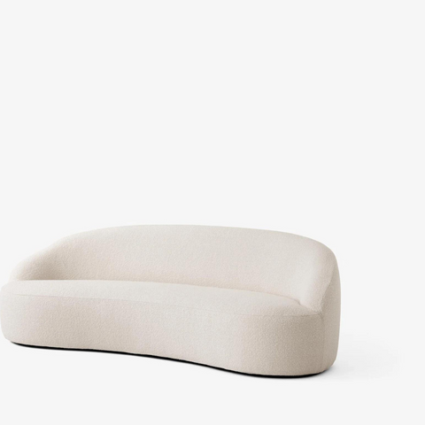 Milano Modern Taupe Boucle Fabric Sofa - 2 Seater