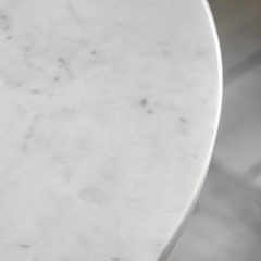 Antalya Modern Fluted Round Marble Top Dining Set With Boucle Chairs - 4 Seater, 6 Seater - All Sizes