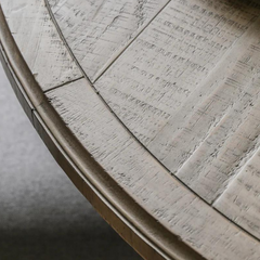 Antalya Modern Solid Wood Round Dining Set With Chairs - 4 Seater, 6 Seater - All Sizes