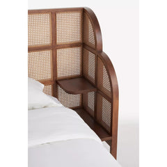 Berlin Rattan Solid Wood Bed With Sidetables – All Sizes