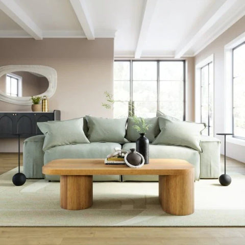 Modern Clean Solid Oak Coffee Table