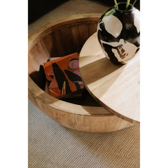 Modern Clean Round Storage Coffee Table