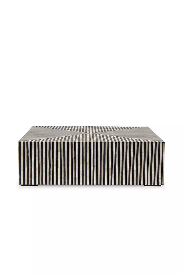 NoirStripe Strata Modern Coffee Table