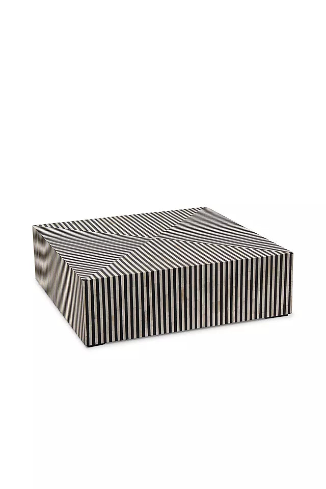 NoirStripe Strata Modern Coffee Table