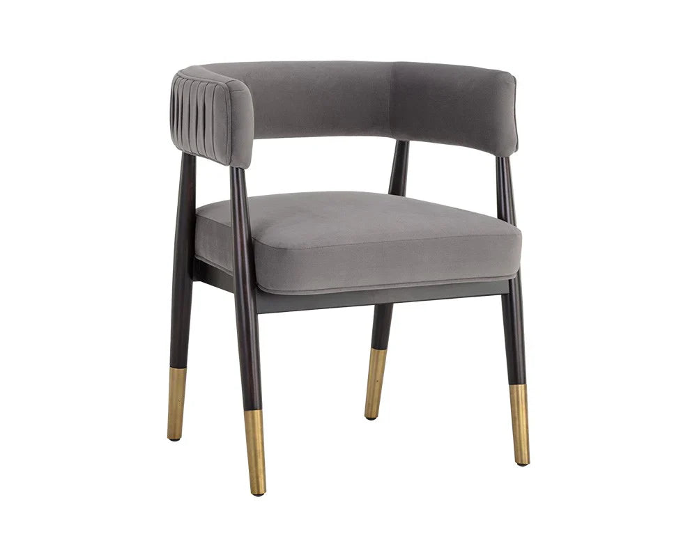 Modern Solid Wood With Velvet  Arm  Chair