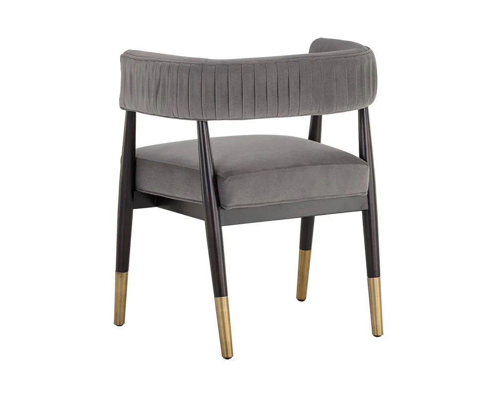 Modern Solid Wood With Velvet  Arm  Chair