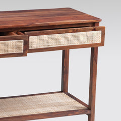 Solid Wood Console Table with Drawers
