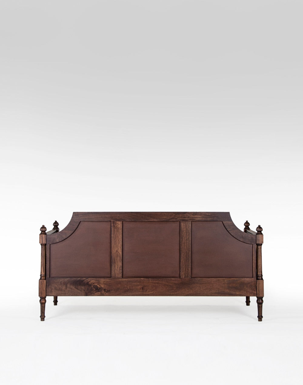 Classic Rattan Solid Wood Day Bed- Brown Finish