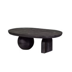 Modern Solid Wood Coffee Table in Black