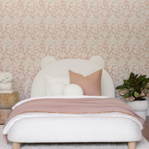 Kids Soft Padded Boucle Bear Bed