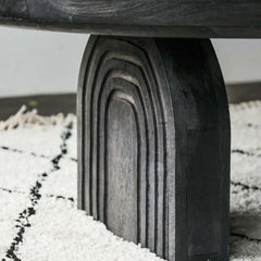 Modern Solid Wood Coffee Table in Black