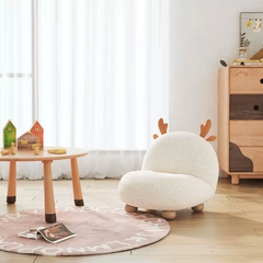 Kids Deer Inspired Bouclé Sofa