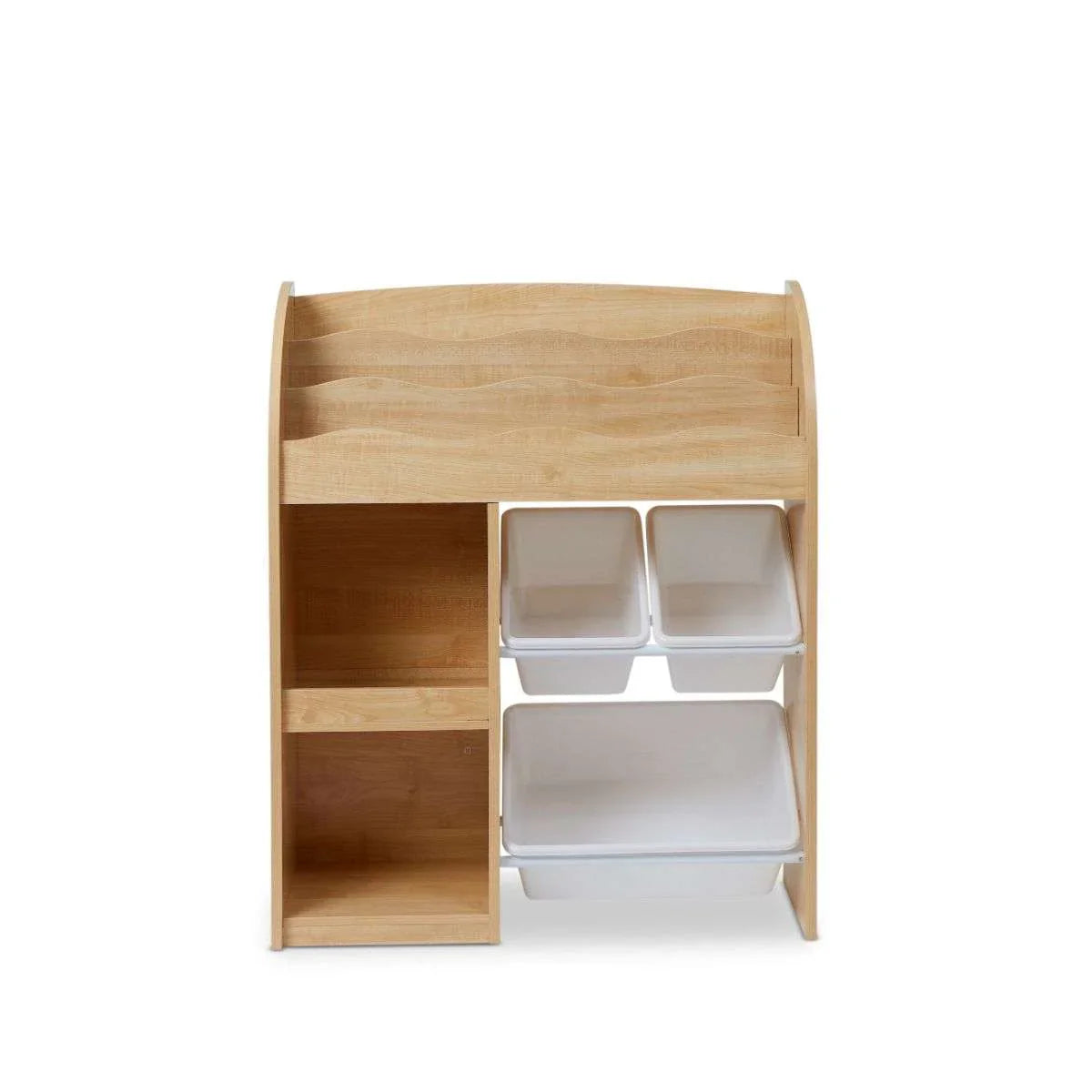 Natural Solid Kids Bookshelf And Organizer