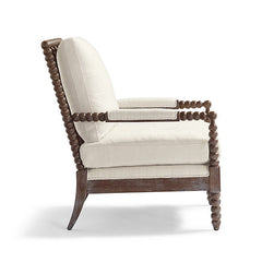 Classic & Modern Solid Wood Arm Chair - White Finish