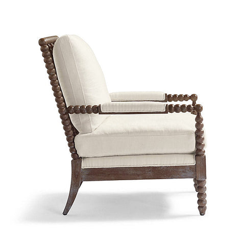 Classic & Modern Solid Wood Arm Chair - White Finish