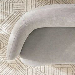 Modern Solid Wood Premium Fabric 3 Seater Sofa - Grey Finish