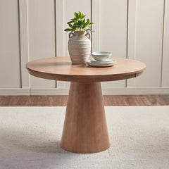 Antalya Modern Solid Wood 4 Seater Round Dining Table Set