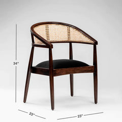 Modern Elizabeth Mango Solid Wood Arm Chair