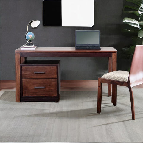 Sheesham Wood Brown Study Table Drawer