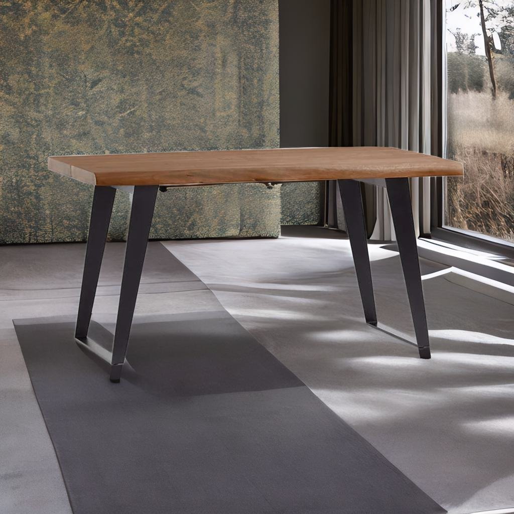 Colonoal Solid  Wood Dining Table in Brown Finish