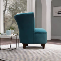Modern Fabric Blue Color Barrel Chairs