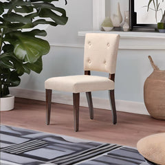 Sheesham Solid Wood & Fabric Dining Chair