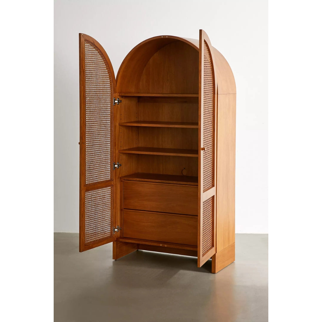 Mason Cane Storage Mango Wood Wardrobe