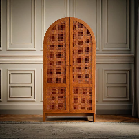 Mason Cane Storage Mango Wood Wardrobe