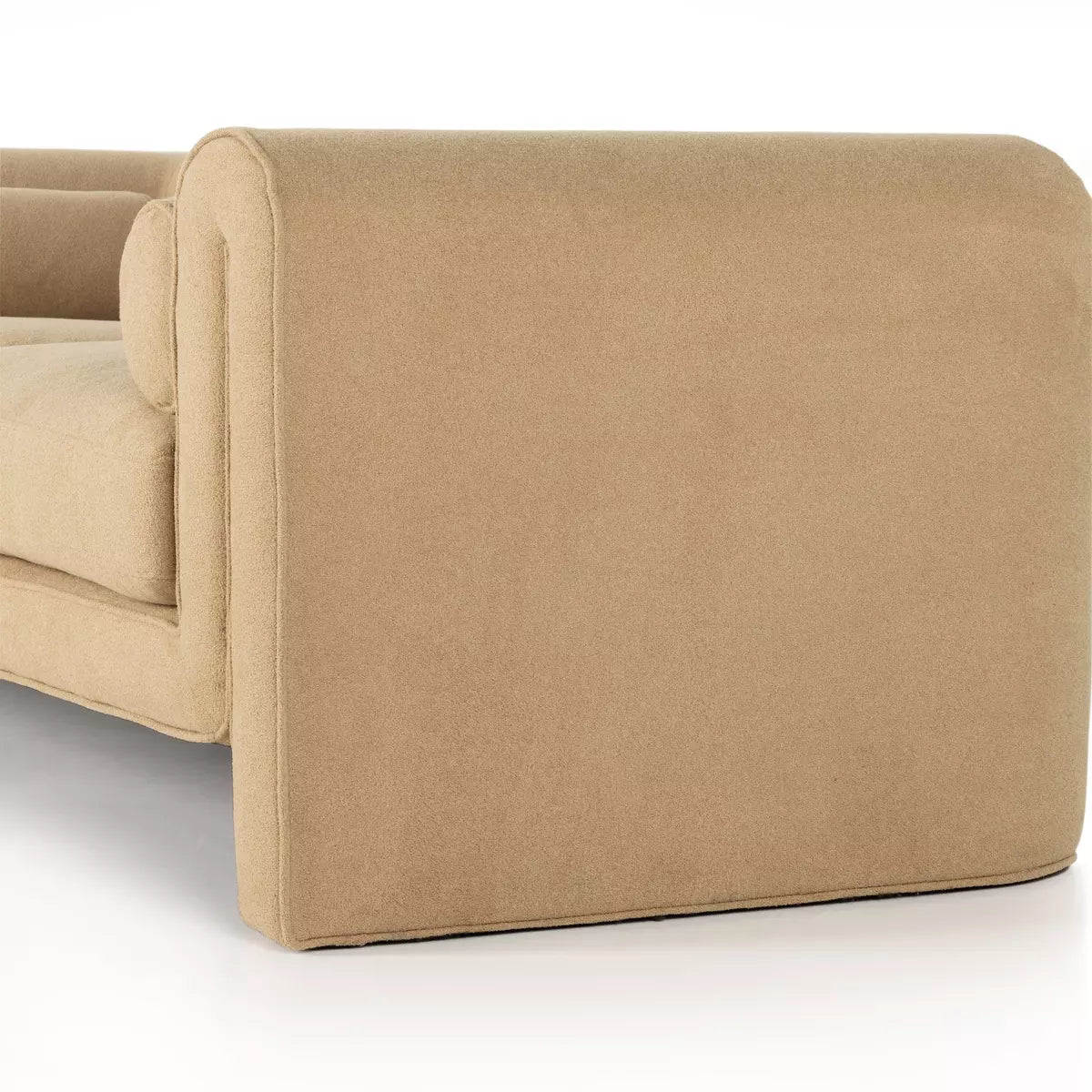 Modern 3 Seater Fabric Sofa - Brown Finish
