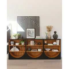 Modern Arch Bookcase In Black