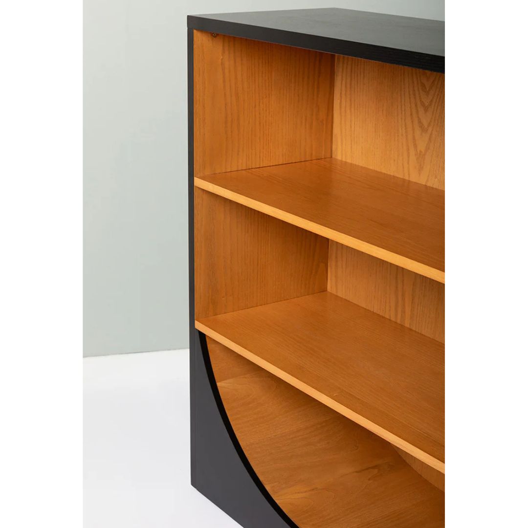 Modern Arch Bookcase In Black