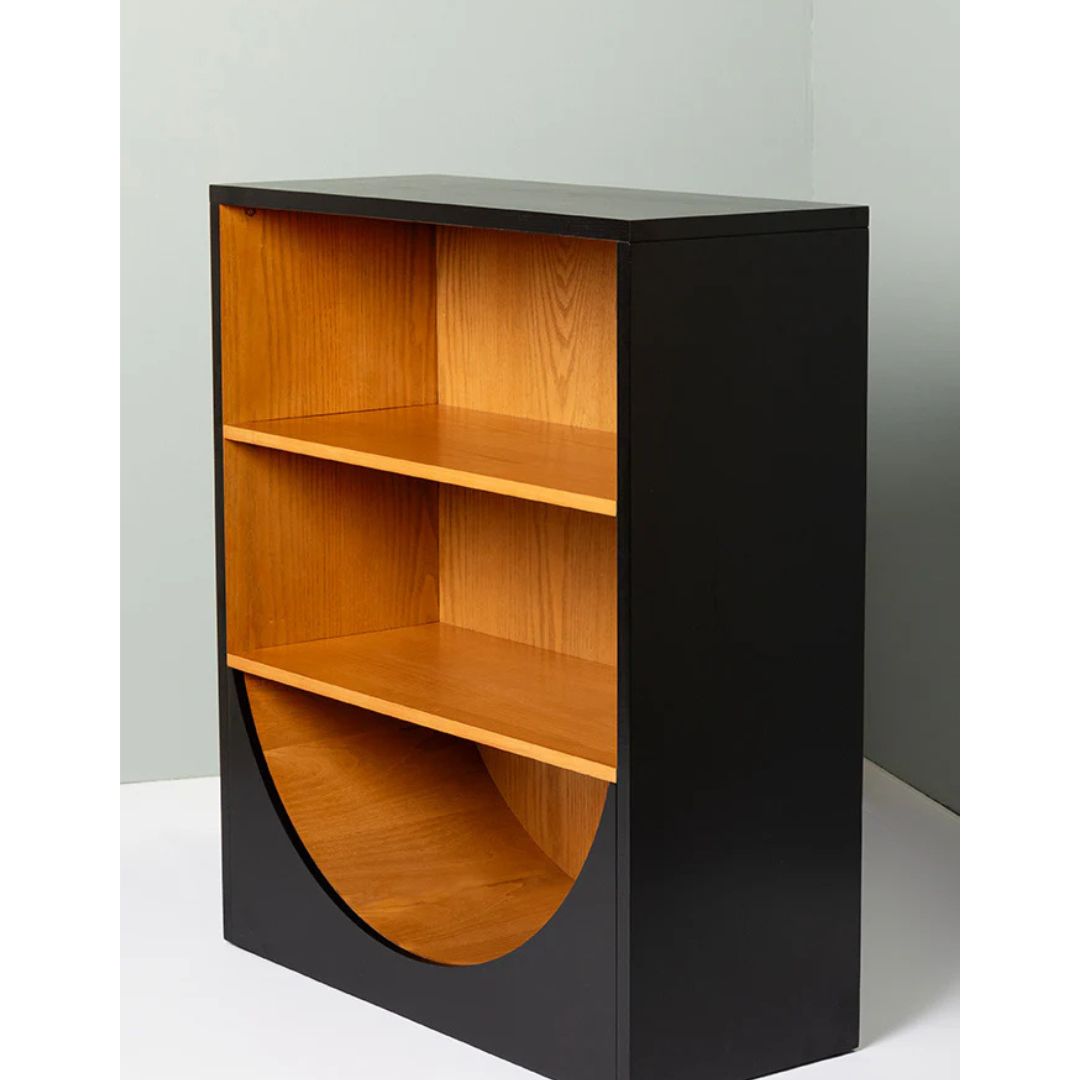Modern Arch Bookcase In Black