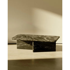 Black Coffee Table in Solid Stone Marble