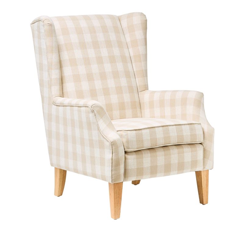 Kids 2 in 1 Gingham Nursery Chair