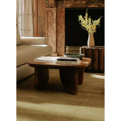 Modern Solid Wood Contemporary Style Coffee Table In Natural