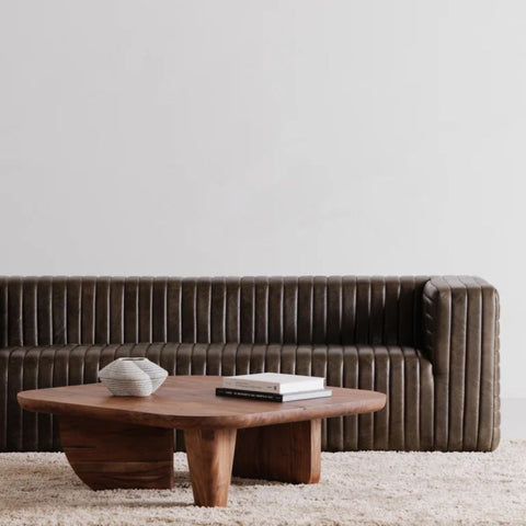 Modern Solid Wood Contemporary Style Coffee Table In Natural