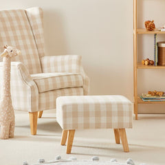 Kids 2 in 1 Gingham Nursery Chair