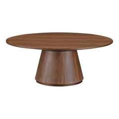 Modern Solid Walnut Round Coffee Table