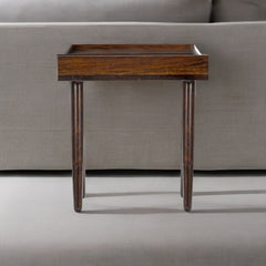 Classic Sheesham Wood End Table - Brown Finish