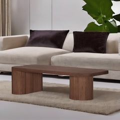 Modern Clean Solid Walnut Coffee Table