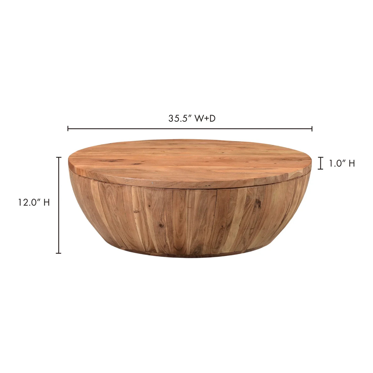 Modern Clean Round Storage Coffee Table