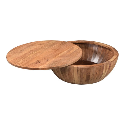 Modern Clean Round Storage Coffee Table
