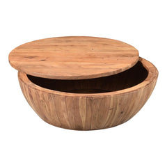 Modern Clean Round Storage Coffee Table