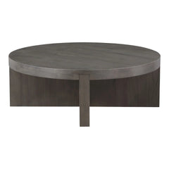 Modern Solid Round Coffee Table In Brown