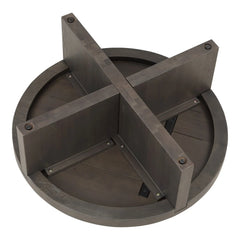 Modern Solid Round Coffee Table In Brown